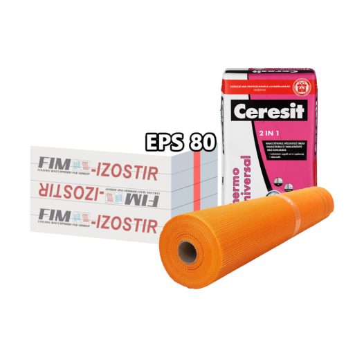 2CM - HŐSZIGETELŐ RENDSZER - FIM EPS- CERESIT RAGASZTÓ- HEMALA ÜVEGSZÖVET HÁLÓ