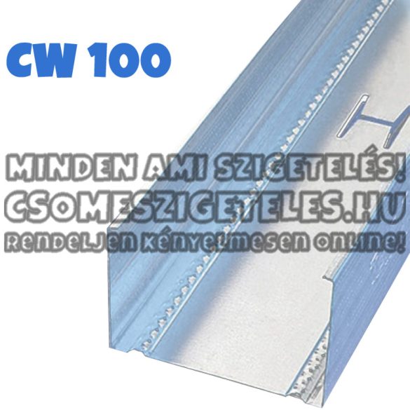 CW100 - GIPSZKARTON FÜGGŐLEGES FALVÁZPROFIL - 0,5 MM