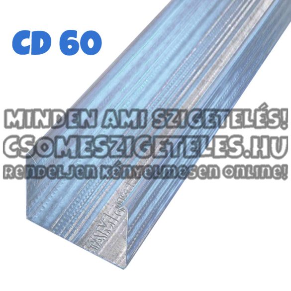 CD60 - GIPSZKARTON VÁZPROFIL ÁLMENNYEZETHEZ - 0,5 MM