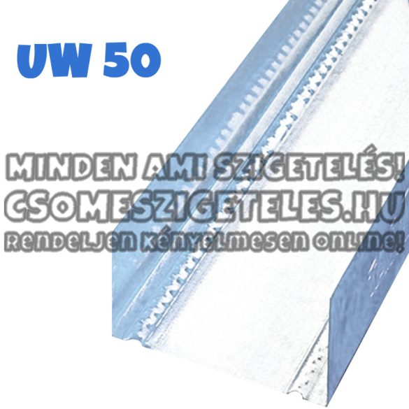 UW50 - GIPSZKARTON VÍZSZINTES FALVÁZPROFIL - 0,5MM
