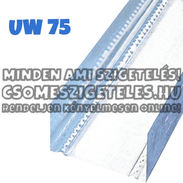 UW75 - GIPSZKARTON VÍZSZINTES FALVÁZPROFIL - 0,5MM