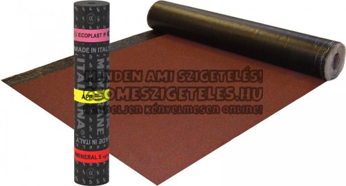 Vörös - Ecoplast P - 5 kg Mineral - Hegeszthető bitumenes lemez -APP modifikált bitumennel