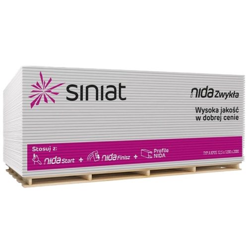 TŰZÁLLÓ GIPSZKARTON 12,5 X 1200 X 2000 MM - SINIAT NIDA